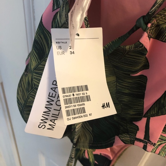 NWT HM Trendy Pink Criss cross Bathing Suit 💕 - Picture 2 of 3